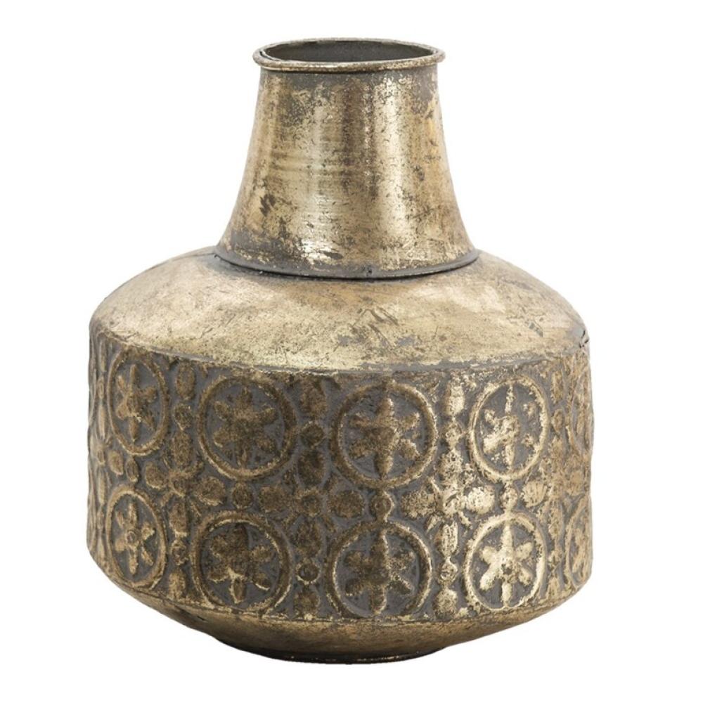anticky medeny kaspo vaza vzorom orientalny motiv elegantna zlata kovova nadoba dekoracny doplnok darcek.jpg